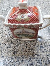 Vintage James Sadler Teapot Handmade Painted In England #5 Signed picture
