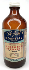 VTG 1940s Advertising Vi-Jon Hydrogen Peroxide Amber Glass Bottle New Arrival picture