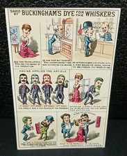 Buckingham's Dye for the Whiskers Trade Card Trade Card N.H. USA c1890's New Man picture