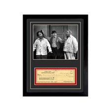Larry Fine Reproduction Signed Cancelled Check  Framed Display picture