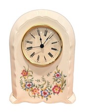 Royal Tara Fine Bone China Floral Mantel Shelf Clock Made in Ireland picture