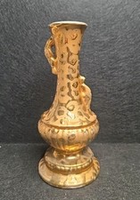 24kt Vintage Weeping Gold Vase Made in the USA 7.5 inches tall picture