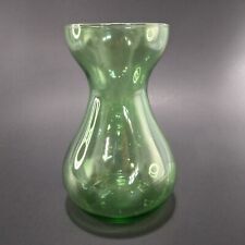 Vtg Lime Green Clear Glass Hyacinth Bulb Forcing Vase 5.75