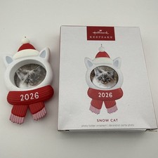 2026 Hallmark Ornament Snow Cat Photo Frame Kitten picture