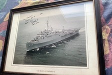 Framed Vintage Photo. USS Shreveport LPD-12. 1964. Signed by Captain. 9 x 12 picture