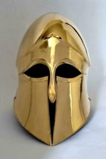 Greek Corinthian Helmet 16GA Steel & Brass Coated Medieval Museum Helmet  picture