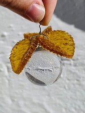 Antique MURANO Glass Bead, Glass Ball, Three Yellow Leaves, Chandelier, Crystal picture