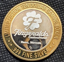⭐️FITZGERALDS HOTEL & CASINO RARE Limited Edition 999% .6 Oz Pure Silver Strike picture