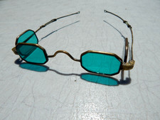 1850'S SCHILDKNECT BLUE 4 LENS  TELESCOPING RAILROAD CARRIAGE  SUNGLASSES picture