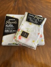 Vintage Royale Double Flat Sheet W/ Set of 2 Standard Pillowcases by Janacos picture