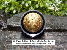Old Rare Vintage Antique Civil War Relic Eagle Infantry Coat Button Free Case picture