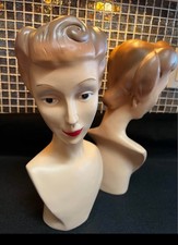 Beautiful pair of vintage female mannequin display busts  picture