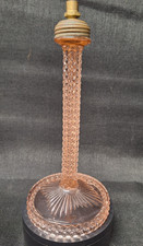 Vintage Westmoreland English Hobnail Style Pink Glass Lamp Base Parts(9