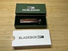 Bladebox Nobleman Folding Pocket Knife Damascus Steel Wood Handle EDC Carry picture