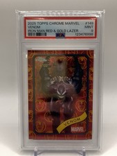 Venom 2025 Topps Chrome Marvel #149 IRON MAN RED & GOLD LAZER REF /100 🕷️ picture