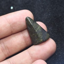 Genuine Ancient Central Asian Banded Green Jasper Stone Dzi Bead Amulet picture