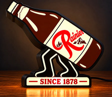 Rainier Beer Walking Bottle LightBox Display – 3D Printed LED Beer Sign 8” picture