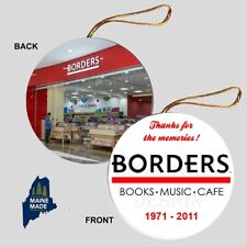 BORDERS BOOKS Christmas Ornament - Vintage Defunct Retail Employee Bookstore picture