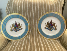 Spode England 1971 Limited Edition Bone China Persian Collector Plates Set of 2 picture