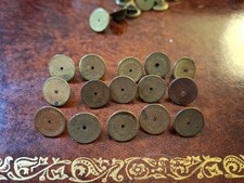 WWII Era Lots of 15 Flat Clutch Back Brass Fasteners 'Pat. Pending