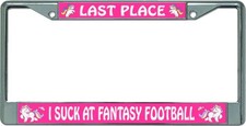 I Suck at Fantasy Football #3 Chrome License Plate Frame  picture