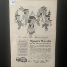Vintage 1947 Milwaukee Road Rail She's Here She's Beautiful Ad Advertisement picture