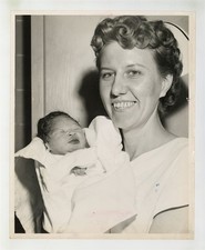 Baby Nurse 1959 Hospital Uniform Child Cap Hat Silver Spring Md Photo J15761 picture