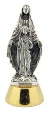 Patron Virgin Madonna and Christ Child Adhesive Car Auto Statue Figure, 3 Inch picture