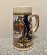 Vintage Anheuser Busch Budweiser Clydesdale Horseshoe Beer Stein Mug Ceramic picture