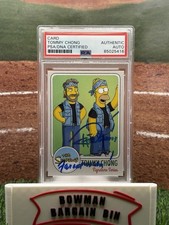 Tommy Chong Autograph - Simpsons Custom Card Tommy With Homer PSA/DNA Certified picture