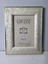 Vintage Giovanni Italian Pearl Gold Trim3.5 x 5 Hand Finished Ornate Photo Frame picture