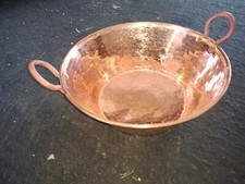 Mexican Pure Copper Pot for Carnitas, jam, candy.  Cazo. (11 x 5 in) picture