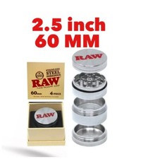 Raw Stainless-Steel Grinder 2.5inch 60mm large Raw Shredder 4-Piece Grinder. picture
