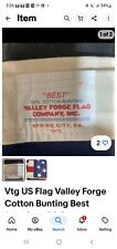Large BEST Valley Forge 100% Cotton Bunting 50 Stars USA  FLAG  VTG  58 