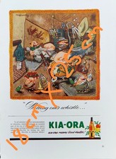 Original 1949 Kia-Ora Advert 'Wetting one's Whistle' by Hoffnung. 18 x 25cm picture