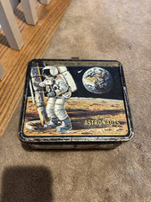 Vintage 1969 The Astronauts Metal Lunch Box Apollo Moon Landing NASA No Thermos picture