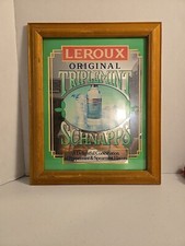 Vintage Leroux Original Triplemint Schnapps Bar Display Advertising Mirror picture
