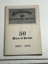 1972 Harleysville Community Fire Company 50 Years Service History Book PA Vtg picture