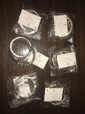 NEW 6 Silver Toned Looped Rings Napkin Rings from India Pretty & Classy Design picture