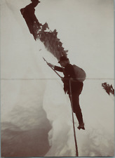 France, Mont Maudit, passage of the great crevasse vintage print, print print d' picture