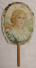 c1890 Die Cut Ad Hand Fan for 