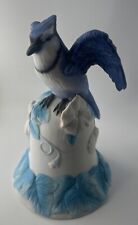 Vintage Porcelain Avon Blue Jay Sculpture Rare Decor Antique Bell Figurine bird picture