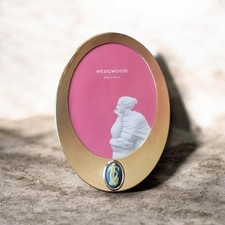 Wedgwood Blue Jasperware  Neoclassical Oval Cameo Muse 7