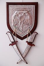 Eagle Albania Flag Wall Pendant Unique Handmade, Wood & Stainless picture