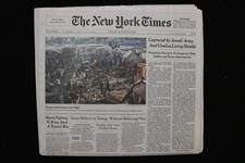 2024 OCT 15 NEW YORK TIMES - CAPTURED BY ISRAELI ARMY AND USED AS LIVING SHIELDS picture