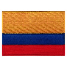 COLOMBIA FLAG PATCH COLOMBIAN CENTRAL SOUTH AMERICA embroidered iron-on PARCHE picture