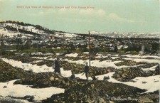 Vintage Postcard Bird's Eye View Sumpter Oregon & Ellis Placer Mines Baker Co picture