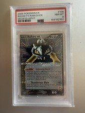 POKEMON ROCKET'S RAIKOU EX HOLO 108/107 DEOXYS SECRET RARE 2005 PSA 8 picture