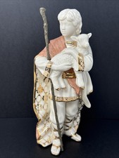 Lenox First Blessing Nativity Shepherd Boy with Lamb and Staff 6119218 Read picture