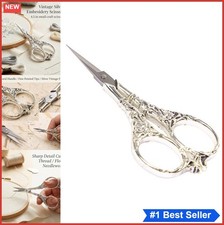 Vintage European Style Scissors Stainless Steel Silver 4.5 Inch Embroidery picture